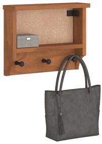 Appendiabiti Da Parete Sandnes 45x12x35 Cm İn Legno Di Pino /