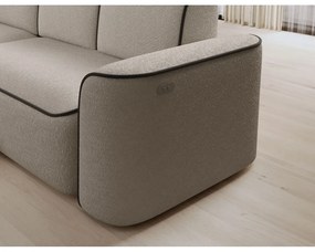 Divano angolare beige (con penisola a sinistra/con chaise lounge) e rivestimento in bouclé Ume – ELTAP