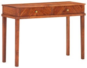 Tavolo Consolle 110x40x76 Cm İn Legno Massello Di Acacia /