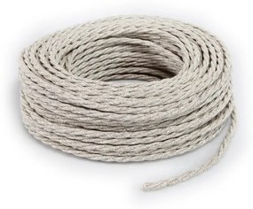 Cavo tessile H03VV-F 2 x 0.75 mm² L 50 m MERLOTTI canvas beige matassa