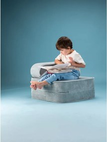 Poltrona per bambini color menta con rivestimento in velluto a coste Flip – Wigiwama