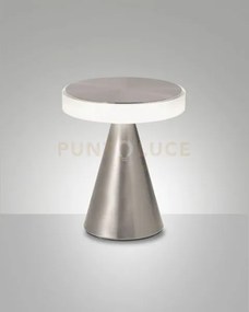 Neutra da tavolo nichel satinato h.20cm a led 3000k - 8w - 750 lm ...
