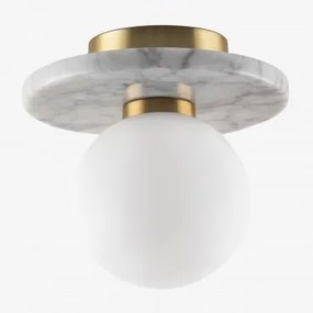Lampada da soffitto in marmo e vetro Eustace Marmo - Sklum