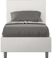 Letto Singolo 80x200 cm con Rete Adele Bianco