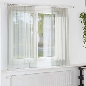 Tende İn Voile Con Passanti 2 Pz Grigio Chiaro 140x175 Cm /