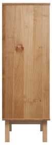 Credenza otta marrone e grigio 85x43x125 cm in legno di pino