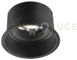 Faretto comb gu10 cut out l.8,1cm ip20 nero direzionale orientabile