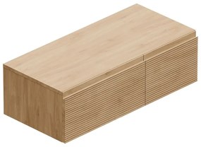 Mobile da bagno sotto lavabo Step rovere L 100.3 x H 30 x P 46 cm 2 cassetti, lavabo non incluso