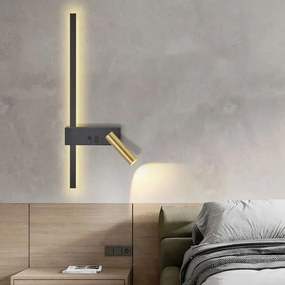 Lampada da parete APP1439-W RIGHT BLACK  GOLD