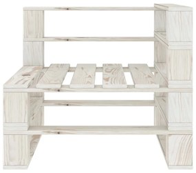 Set Salotto da Giardino 5 pz Pallet in Legno Bianco