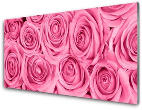 Quadro in vetro Rose Fiori Pianta 100x50 cm