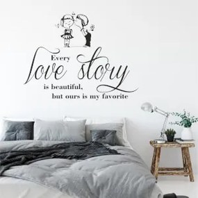 Adesivo murale - Love story in inglese | Inspio