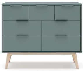 Cassettiera verde polveroso 120x83x40 cm Pisco – Marckeric
