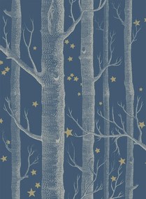 Cole & Son Carta da parati Woods & Stars - Midnight