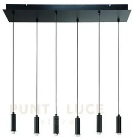 Base per sospensione golf a led 6 luci 3000k 3847lm 72w nero matto ...