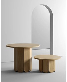 Tavolino rotondo con piano in rovere naturale 78x78 cm Soft - Woodman