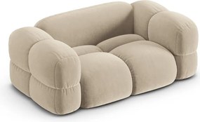 Divano beige con rivestimento in velluto 180 cm Loretto – Cosmopolitan Design