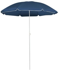 Ombrellone Da Giardino Con Palo İn Acciaio Blu 180 Cm /