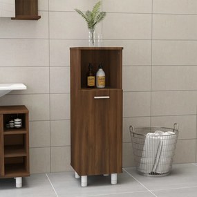 Armadietto Bagno Rovere Marrone 30x30x95cm İn Legno Multistrato /