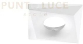 Faretto valley gu10 quadrato cut out l.9,8cm bianco ip20
