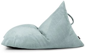 Pouf a sacco per bambini color menta con rivestimento in velluto a coste Razzy – SLOWDOWN