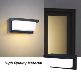 Brilagi-LED Applique da esterno con sensore BRICKY LED/12W/230V nero IP54