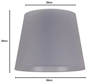 Duolla - Paralume per lampada da terra CLASSIC L E27 diametro 38 cm grigio
