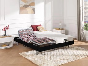 Set da relax, con sospensioni, memory foam e bambù, LYSIS III di NATUREA - Motori OKIN - 2 x 80 x 200 cm - Nero