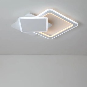 Plafoniera LED design Mila, bianco, luce calda, 2929 lumen