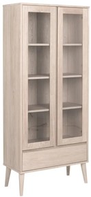 Vetrina color legno naturale effetto rovere 80x178 cm Nagano - Actona