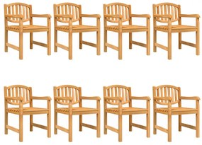 Set da pranzo per giardino 9 pz in legno massello di teak