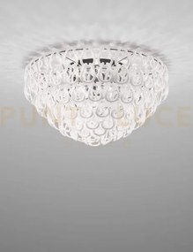 Giogali lampadadario a soffitto 80 bianco e cromo lucido 5 luci att...