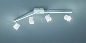 Roubaix barra 4 spots led 14w 1600lm, 3000k quadrati metallo bianco...