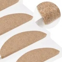 Tappetini Autoadesivi per Scale 10pz Beige 65x22,5x3,5 cm 355251