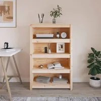 Libreria 80x35x126 cm in Legno Massello di Pino cod mxl 10363