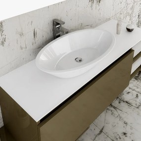 Lavabo da appoggio ovale 70cm Litos-369 - KAMALU