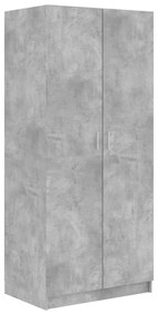 Armadio grigio cemento 80x52x180 cm in truciolato