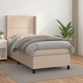 Giroletto A Molle Con Materasso Cappuccino 100x200cm Similpelle /