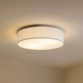 Plafoniera soffitto Sebatin Lindby, dimmerabile, Bianco / Opale, Camera da letto, Tessuto / Stoffa / Seta, Scandinavo, Plafoniera
