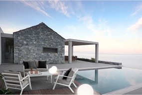 Set di mobili da giardino bianco in alluminio per 4 persone Harley – Bizzotto