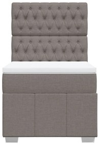 Giroletto a molle con materasso tortora 90x200 cm intessuto