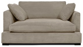 Divano in velluto a coste beige 132 cm Mobby - Scandic