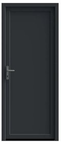 Portoncino d'ingresso Base L 80 x H 210 cm in PVC antracite, apertura spingere a destra