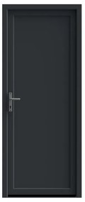 Portoncino d'ingresso in pvc Base L 80 x H 210 cm antracite apertura destra