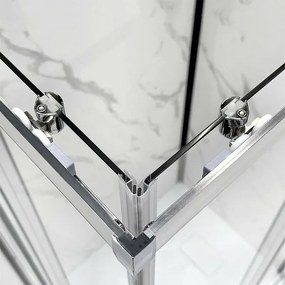 Box doccia angolare 90x90 cm doppio scorrevole vetro trasparente Tay