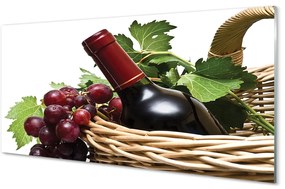 Pannello paraschizzi cucina Un cesto di uva da vino 100x50 cm
