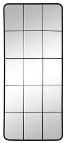 Specchio finestra industriale L.60 x H.140 cm in Metallo Nero - SCIARA