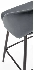 Sgabello 89x49 cm grigio/nero