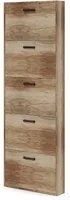 Scarpiera 5 ante noce country slim salvaspazio 180x65x15 Serena