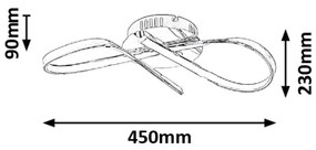Rabalux 2187 - Plafoniera LED ANIELA LED/20W/230V